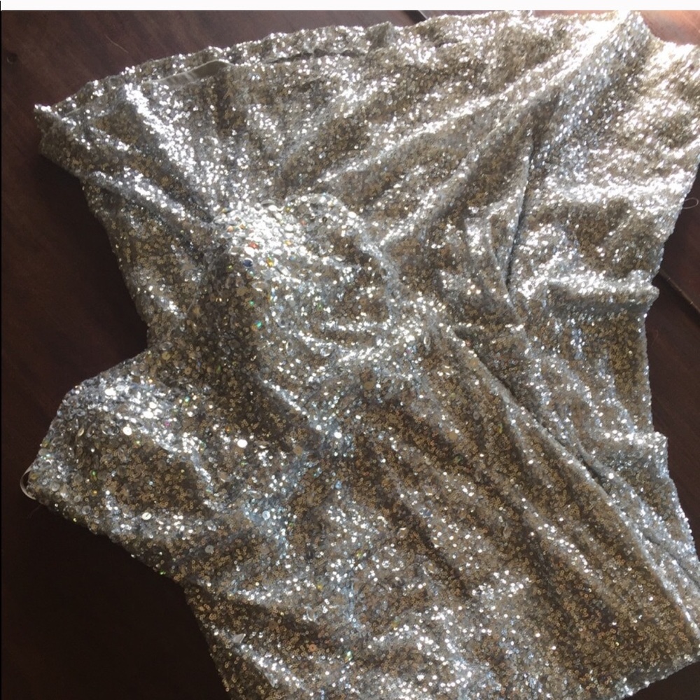 Silver sequin dress SHIPS IN ONE DAY!!